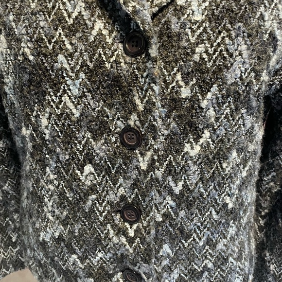 Dress Barn Women’s Tweed Blue Button Up Blazer - Picture 4 of 10